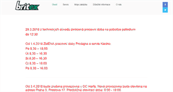 Desktop Screenshot of britex.cz